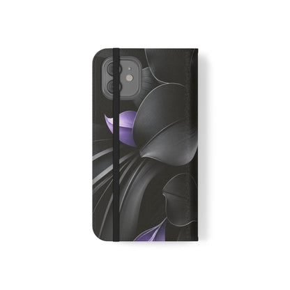 Midnight Lavender™ Flip Case for iPhone | Premium Vegan Leather Wallet Case