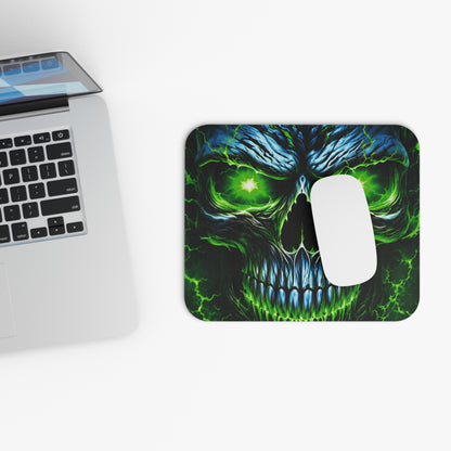 NecroVolt™ Rectangle Mouse Pad | Neon Skull Gaming & Desk Mouse Pad
