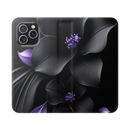 Midnight Lavender™ Flip Case for iPhone | Premium Vegan Leather Wallet Case