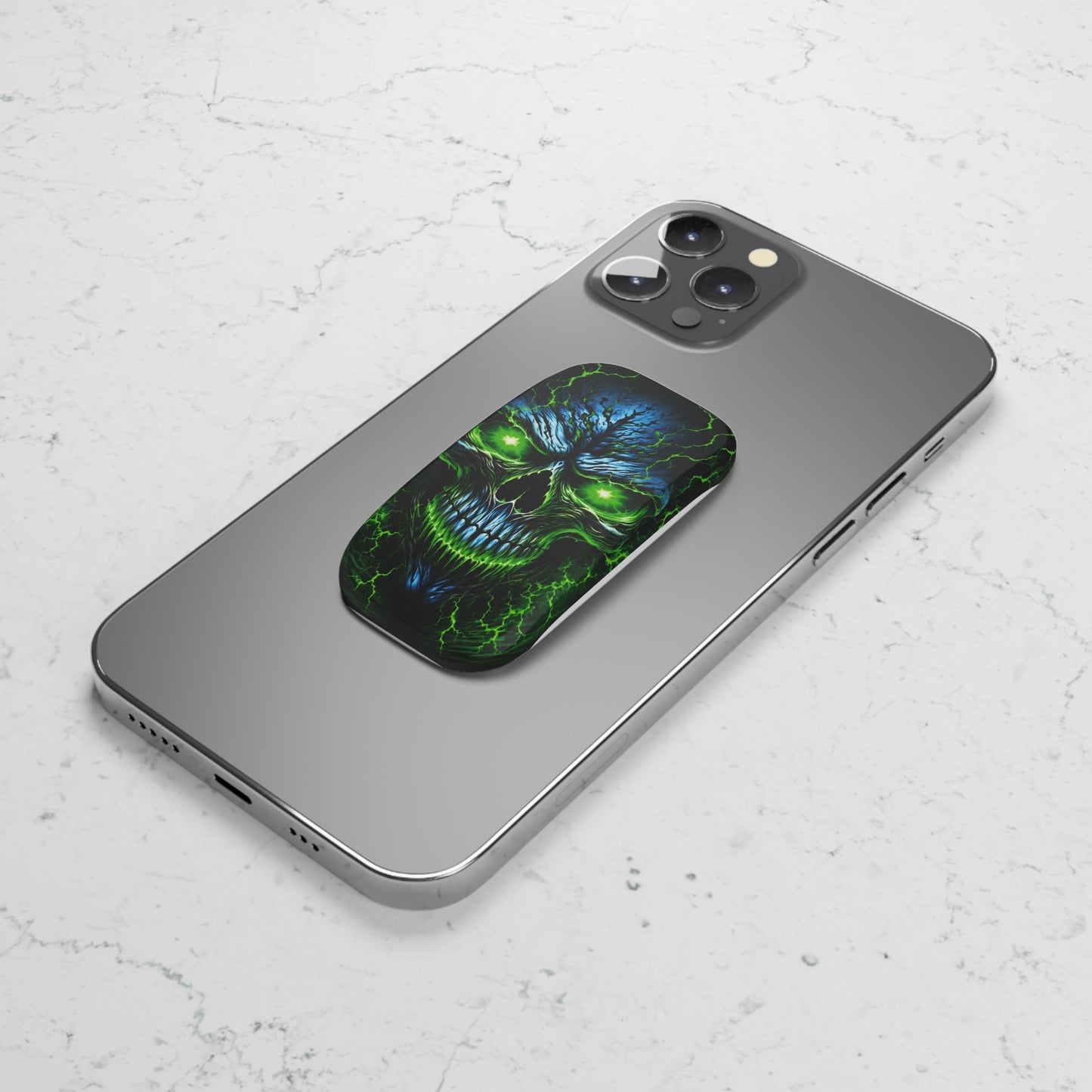 NecroVolt™ Phone Click-On Grip | Skull Phone Grip & Kickstand