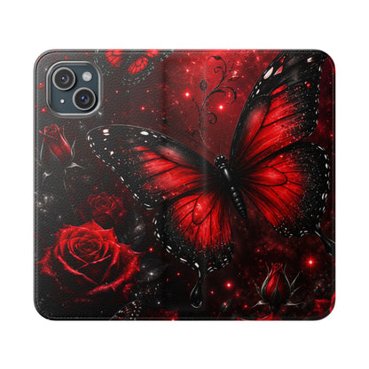 Étui portefeuille à rabat Crimson Metamorphosis™ pour iPhone