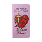 Cardinal's Promise™ Personalized Memorial Flip Wallet Case for iPhone 11-17 Series