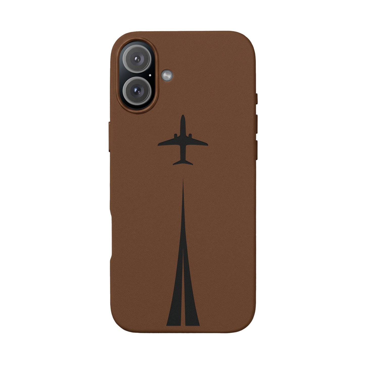 Étui en cuir PU gravé Take Off™ pour iPhone