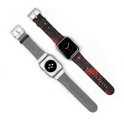Crimson Metamorphosis™ Apple Watch Band | Premium Faux Leather Strap