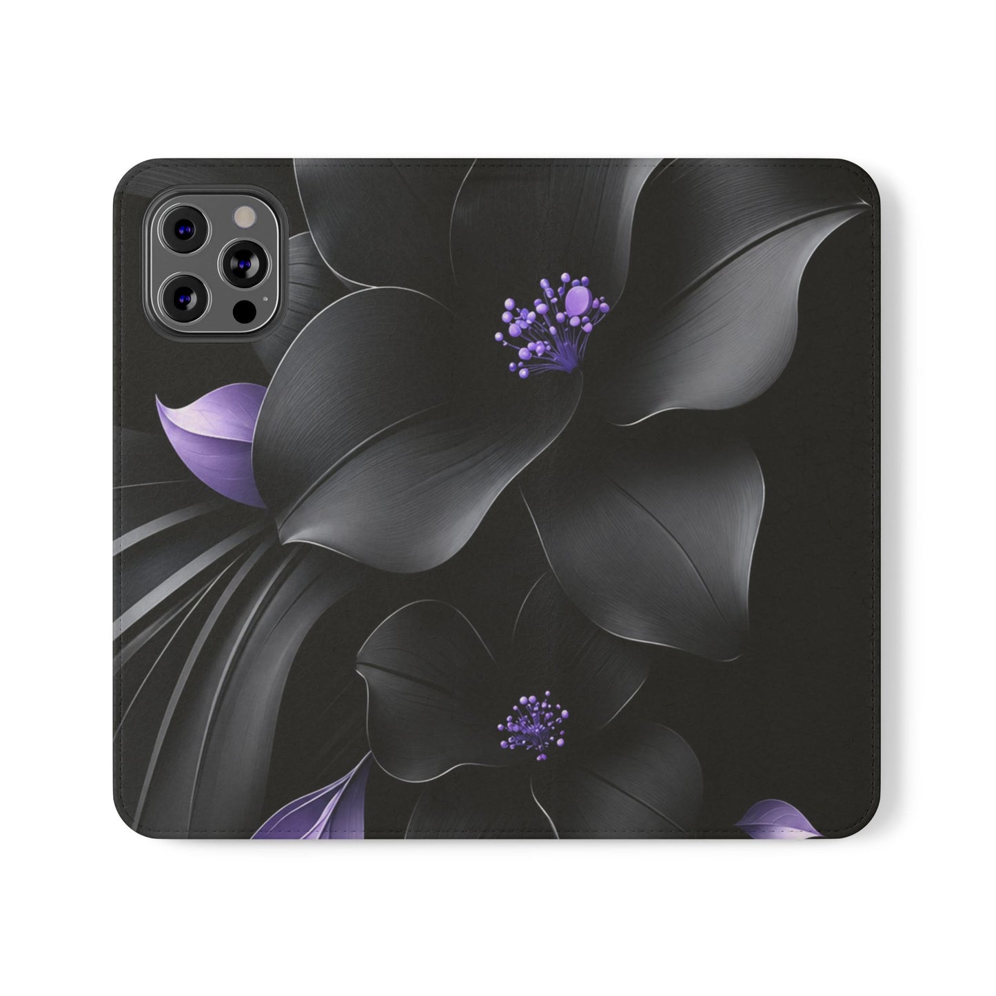 Midnight Lavender™ Flip Case for iPhone | Premium Vegan Leather Wallet Case