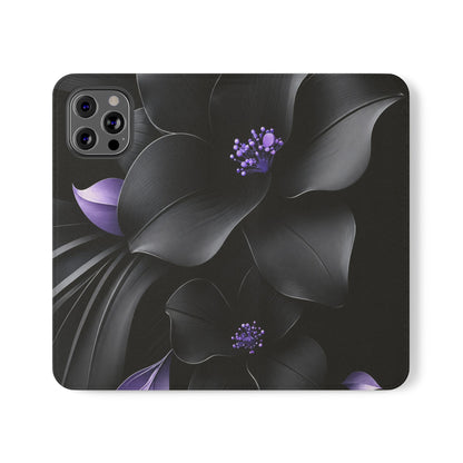 Midnight Lavender™ Flip Case for iPhone | Premium Vegan Leather Wallet Case