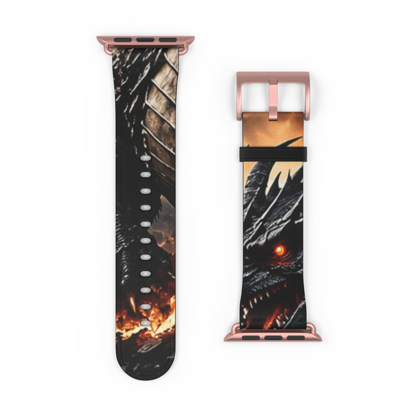 Ashen Dominion™ Apple Watch Band | Dragon Faux Leather Watch Strap