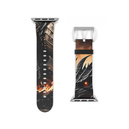 Ashen Dominion™ Apple Watch Band | Dragon Faux Leather Watch Strap