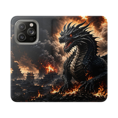 Ashen Dominion™ Flip Case for iPhone | Premium Vegan Leather Wallet Case