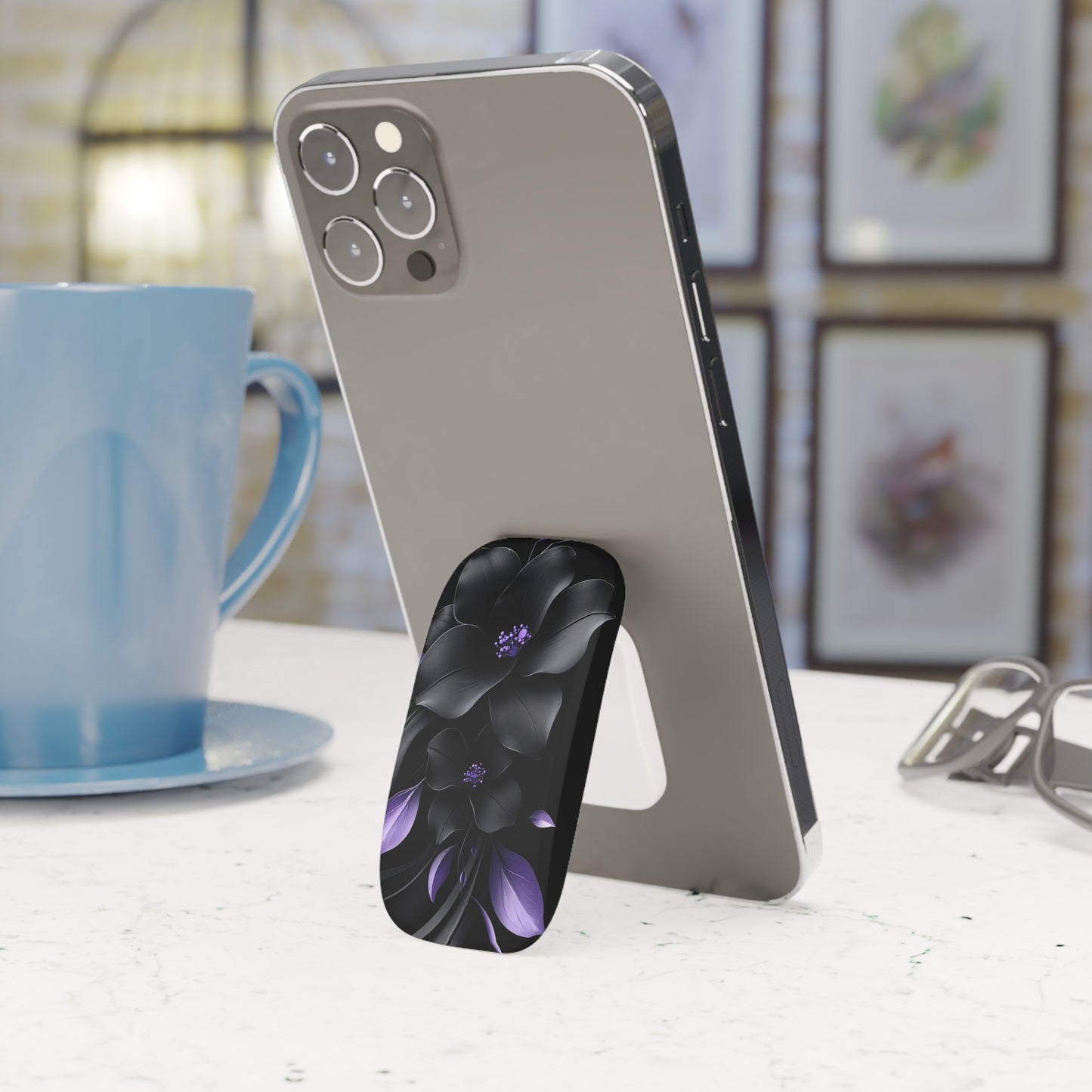 Midnight Lavender™ Phone Click-On Grip | Reusable Phone Grip & Kickstand
