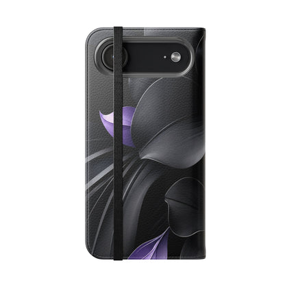 Midnight Lavender™ Flip Case for iPhone | Premium Vegan Leather Wallet Case