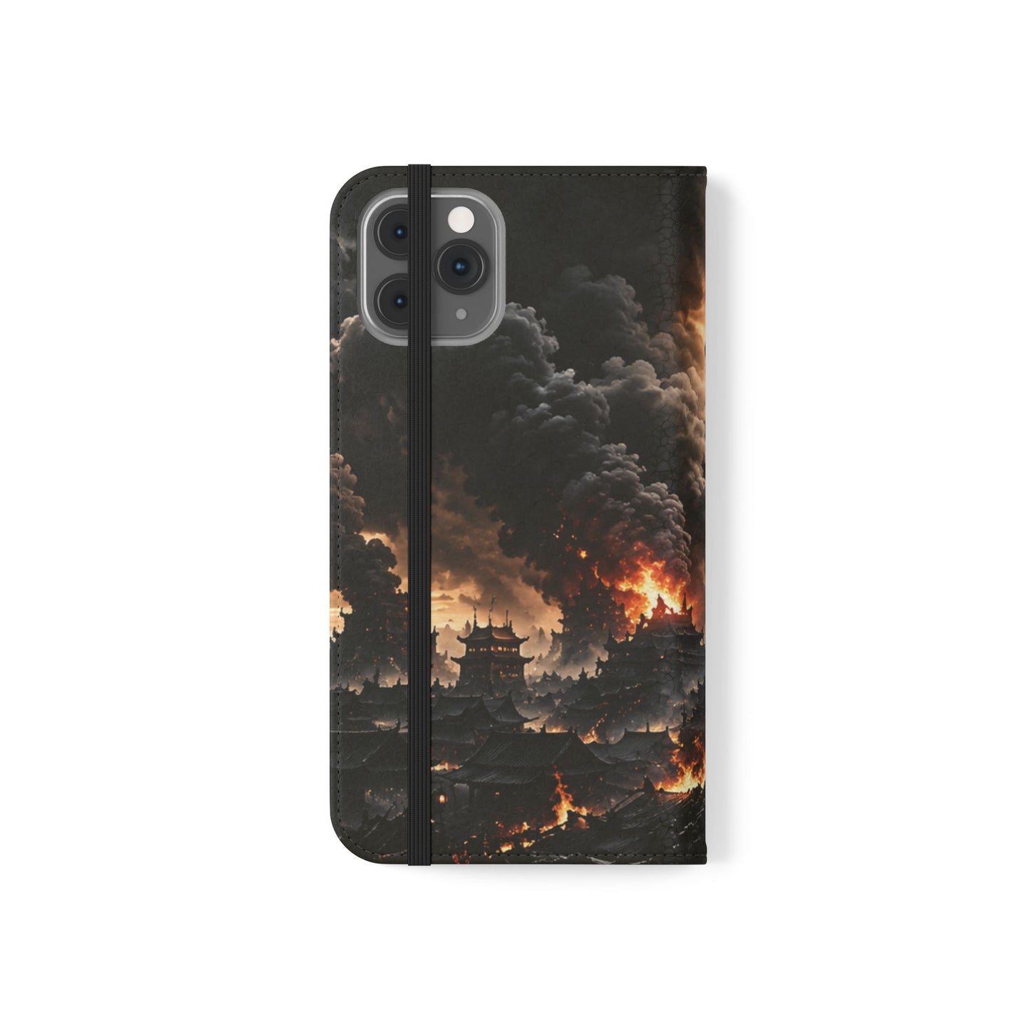 Ashen Dominion™ Flip Case for iPhone | Premium Vegan Leather Wallet Case