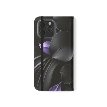 Midnight Lavender™ Flip Case for iPhone | Premium Vegan Leather Wallet Case