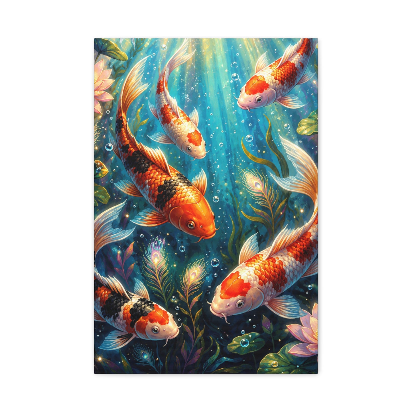 Koi Serenity™ Matte Stretched Canvas Wall Art (1.25")
