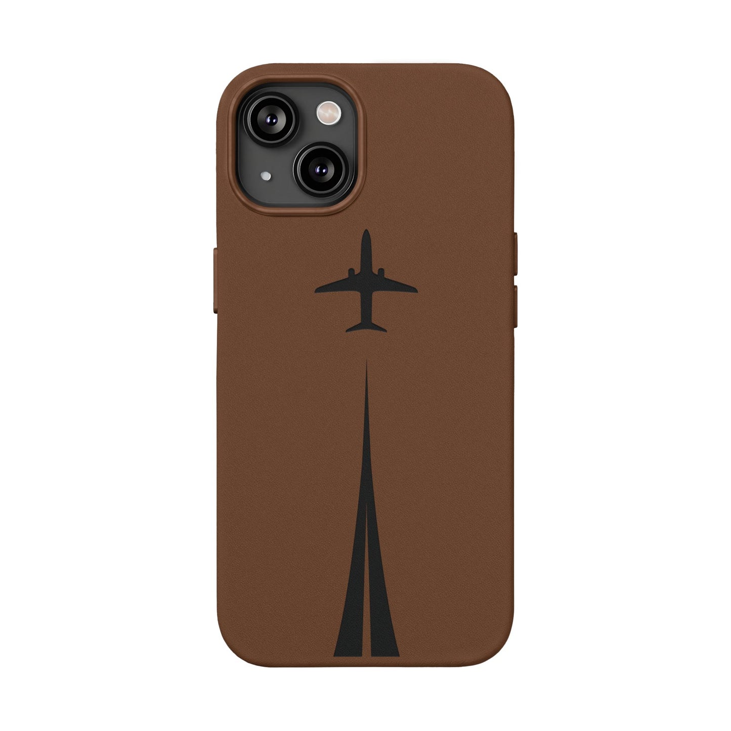 Étui en cuir PU gravé Take Off™ pour iPhone