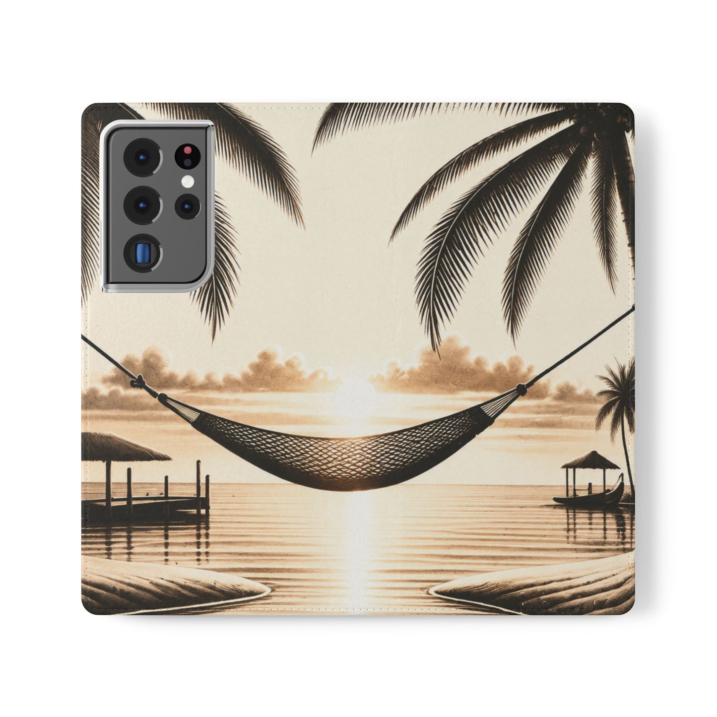 Island Serenity™ Faux Leather Flip Wallet Case for Samsung Galaxy