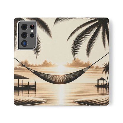 Island Serenity™ Faux Leather Flip Wallet Case for Samsung Galaxy