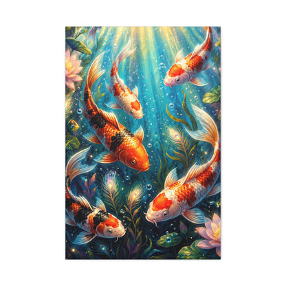 Koi Serenity™ Matte Stretched Canvas Wall Art (1.25")