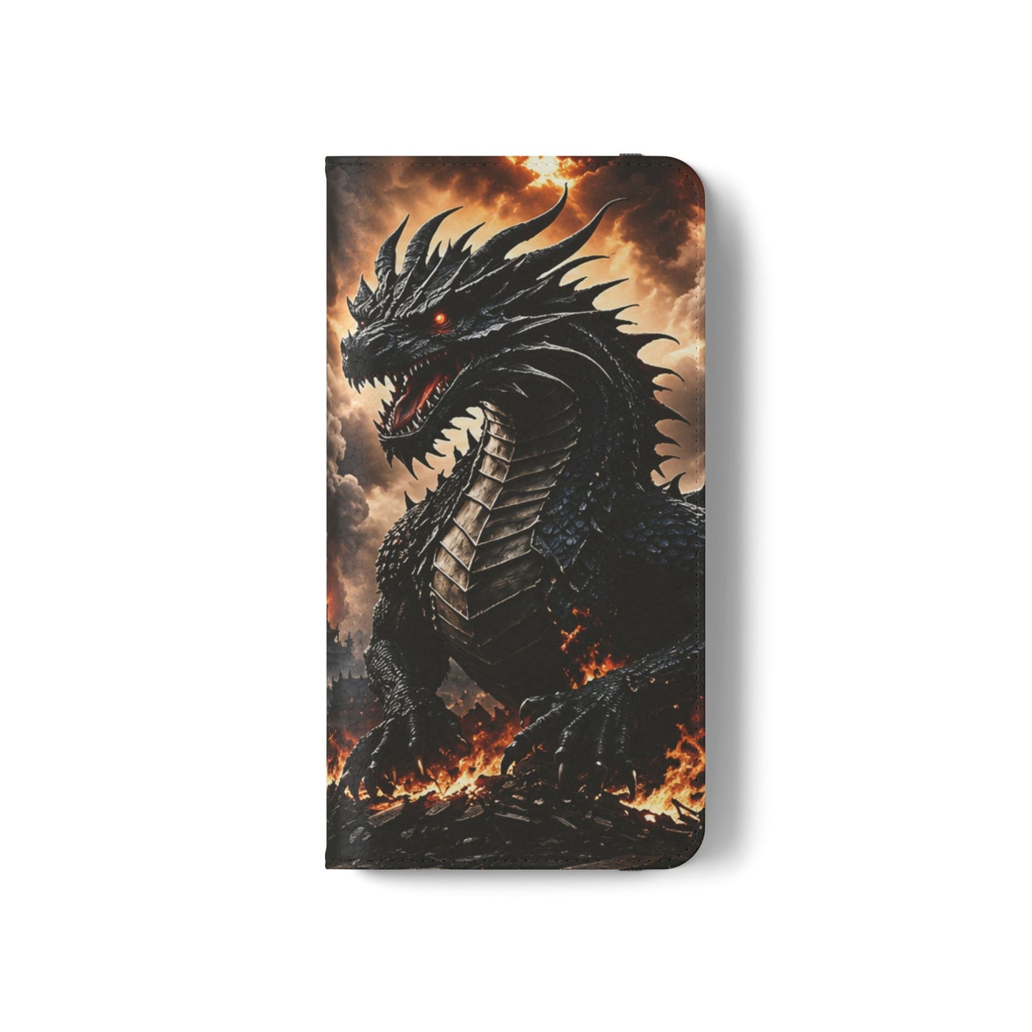 Ashen Dominion™ Flip Case for Samsung Galaxy | Premium Vegan Leather Wallet Case