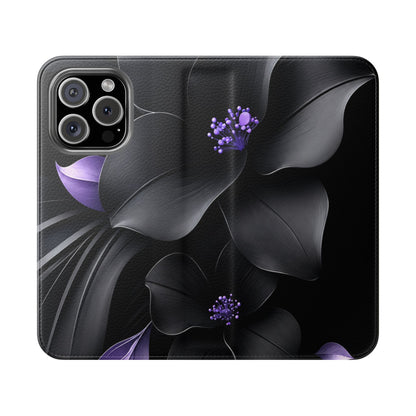 Midnight Lavender™ Flip Case for iPhone | Premium Vegan Leather Wallet Case