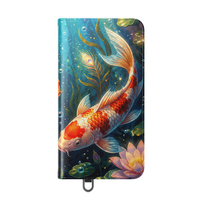 Koi Serenity™ Premium Leather Flip Wallet Case for Samsung Galaxy