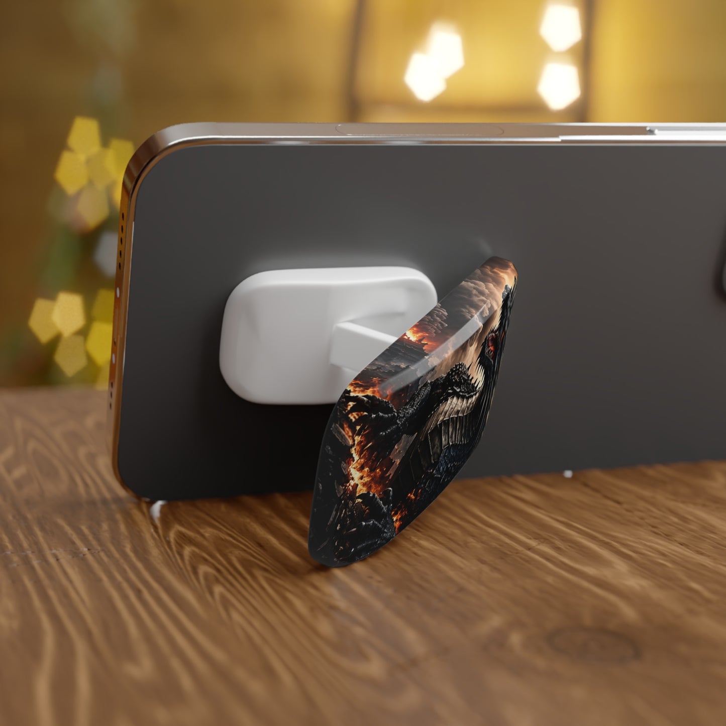 Ashen Dominion™ Phone Click-On Grip | Universal Phone Holder & Kickstand