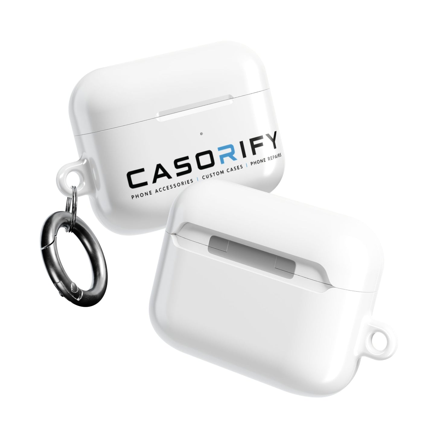 Coque de protection Casorify® Premium pour AirPods avec mousqueton