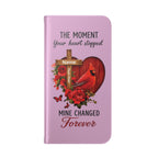 Cardinal's Promise™ Personalized Memorial Flip Wallet Case for iPhone 11-17 Series