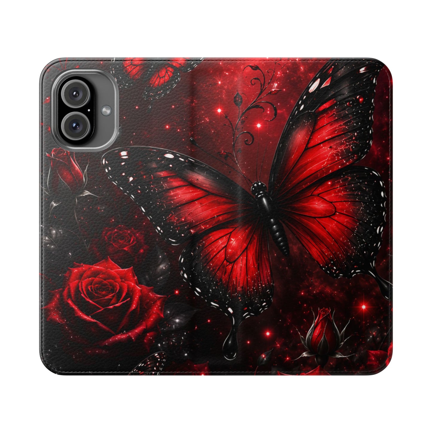 Étui portefeuille à rabat Crimson Metamorphosis™ pour iPhone