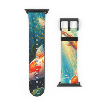 Koi Serenity™ Premium Faux Leather Apple Watch Band