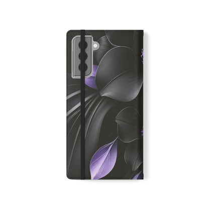 Midnight Lavender™ Flip Case for Samsung Galaxy | Premium Vegan Leather Wallet Case