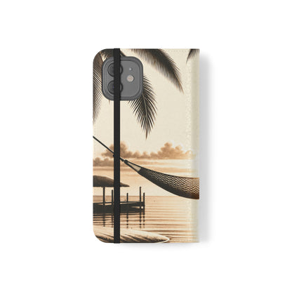 Island Serenity™ Faux Leather Flip Wallet Case for iPhone
