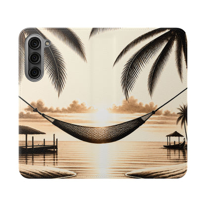 Island Serenity™ Faux Leather Flip Wallet Case for Samsung Galaxy