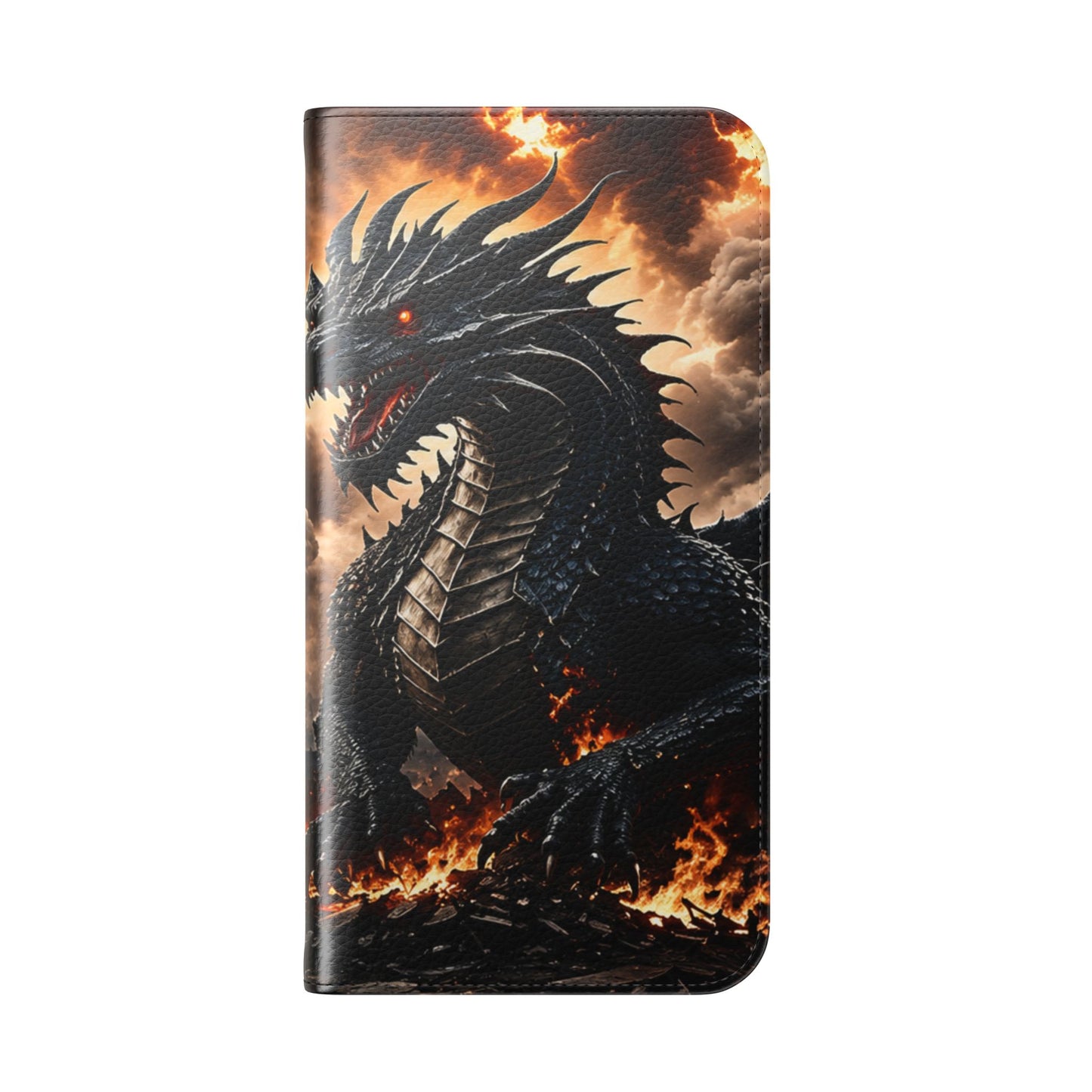 Ashen Dominion™ Flip Case for iPhone | Premium Vegan Leather Wallet Case