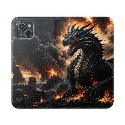 Ashen Dominion™ Flip Case for iPhone | Premium Vegan Leather Wallet Case