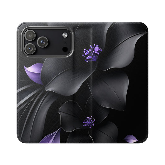 Midnight Lavender™ Flip Case for iPhone | Premium Vegan Leather Wallet Case