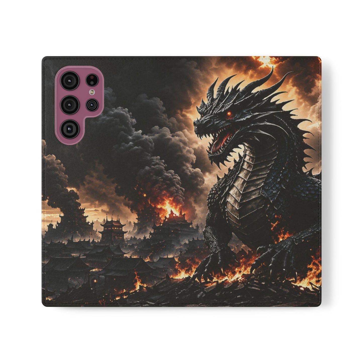 Ashen Dominion™ Flip Case for Samsung Galaxy | Premium Vegan Leather Wallet Case
