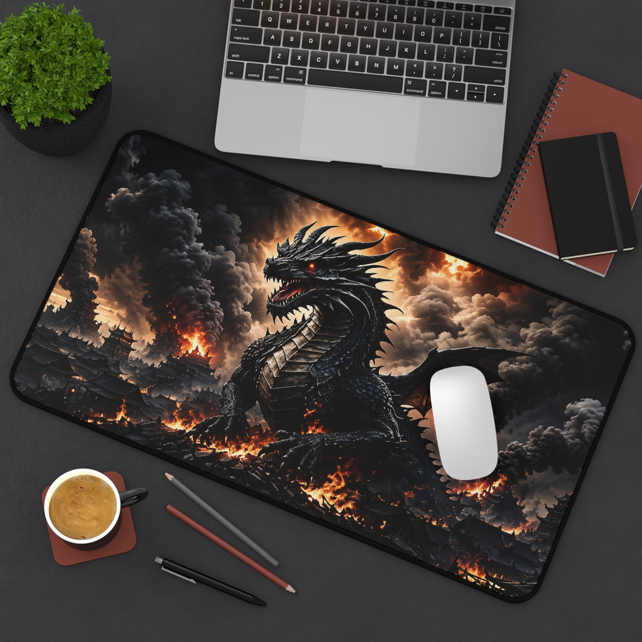 Ashen Dominion™ Dragon Desk Mat