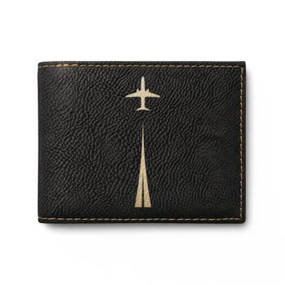 Personalized Take Off™ RFID Bi-Fold Wallet with Flip-Up ID Holder | Custom Engraved Travel Wallet