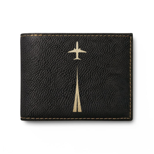 Personalized Take Off™ RFID Bi-Fold Wallet with Flip-Up ID Holder | Custom Engraved Travel Wallet