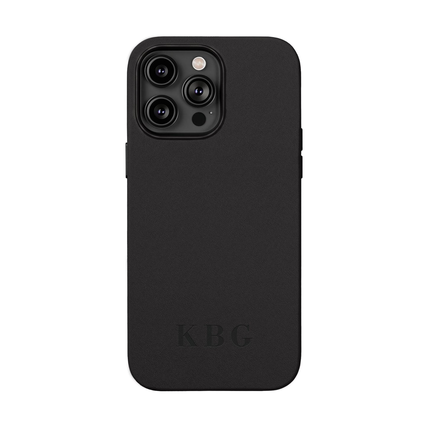 Étui de téléphone en cuir PU gravé sur mesure | Monogramme personnalisé