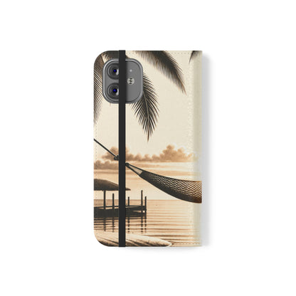 Island Serenity™ Faux Leather Flip Wallet Case for iPhone