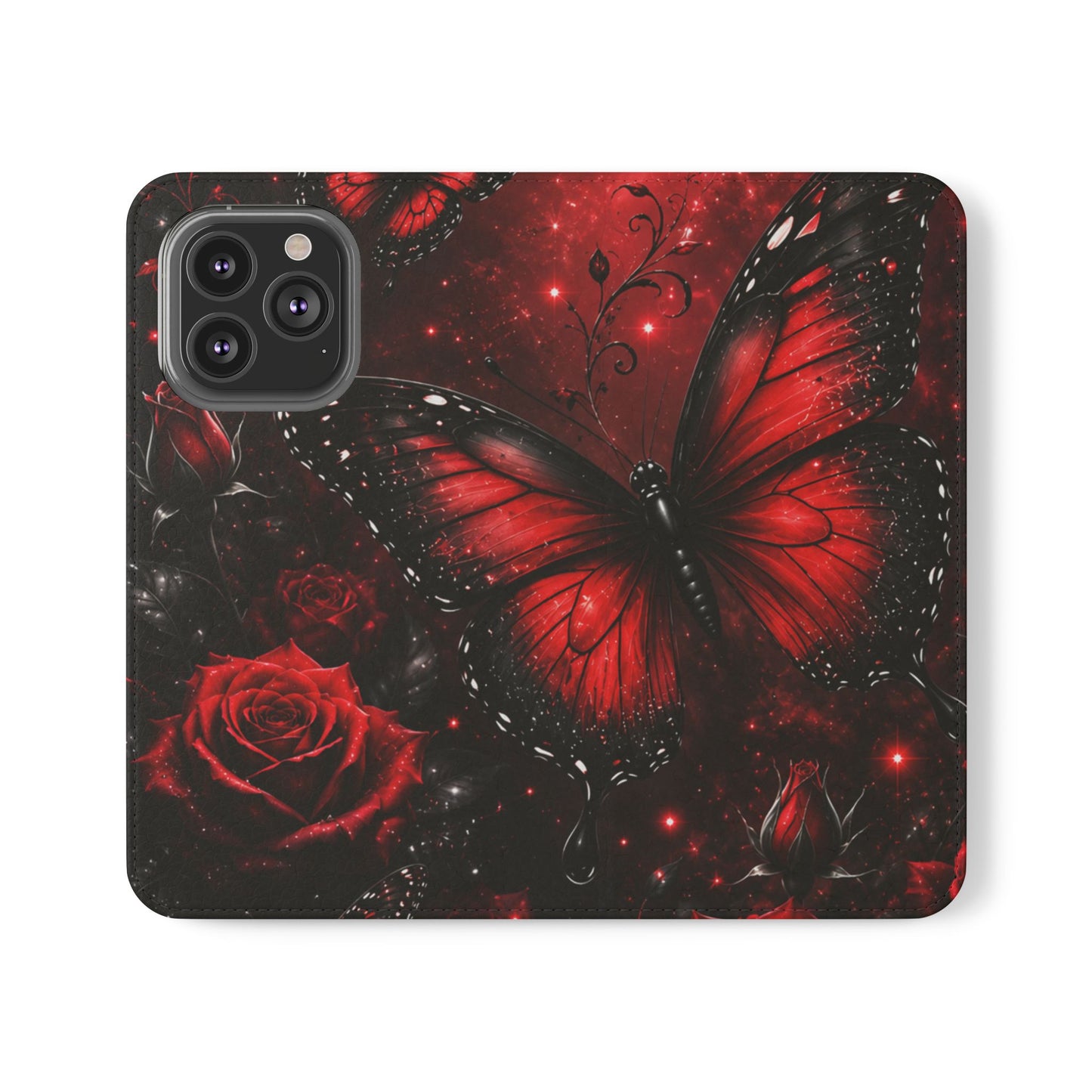 Étui portefeuille à rabat Crimson Metamorphosis™ pour iPhone