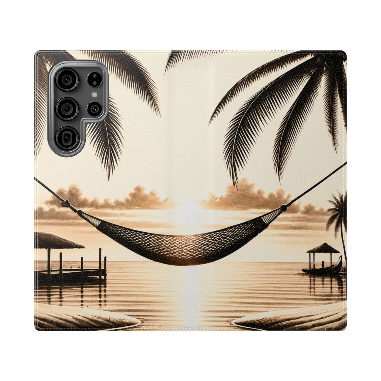 Island Serenity™ Faux Leather Flip Wallet Case for Samsung Galaxy