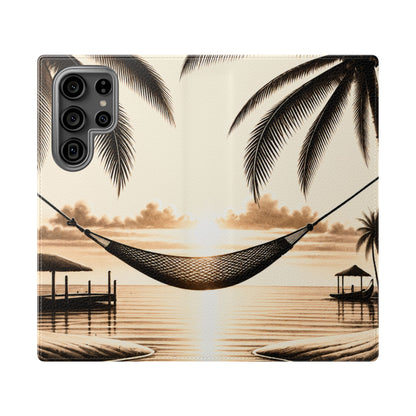 Island Serenity™ Faux Leather Flip Wallet Case for Samsung Galaxy