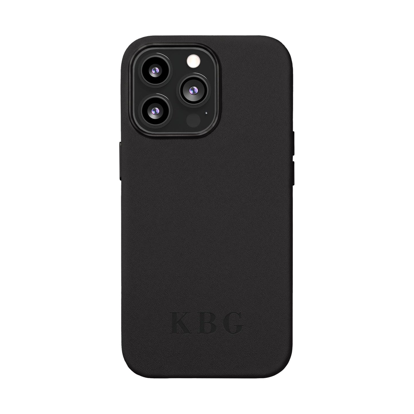 Étui de téléphone en cuir PU gravé sur mesure | Monogramme personnalisé