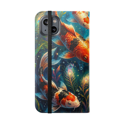 Koi Serenity™ Premium Leather Flip Wallet Case for iPhone