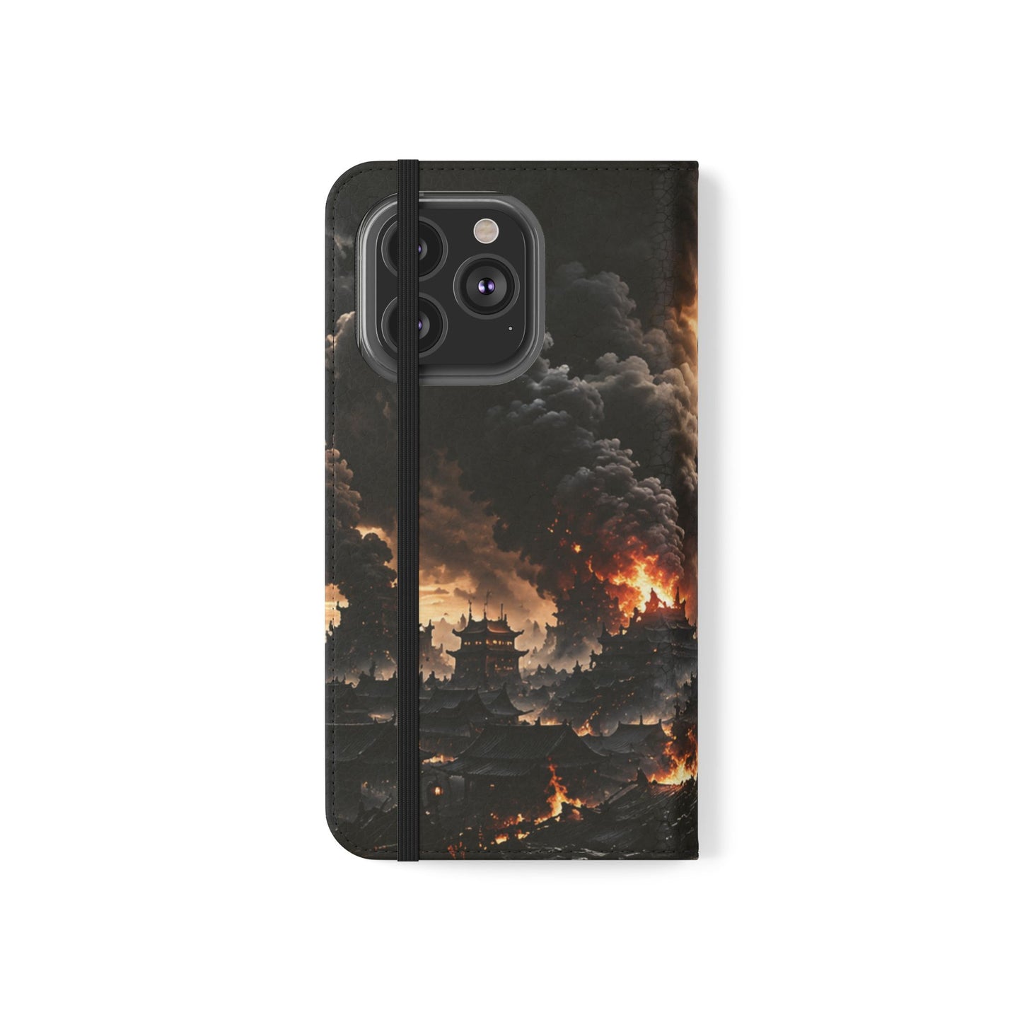 Ashen Dominion™ Flip Case for iPhone | Premium Vegan Leather Wallet Case