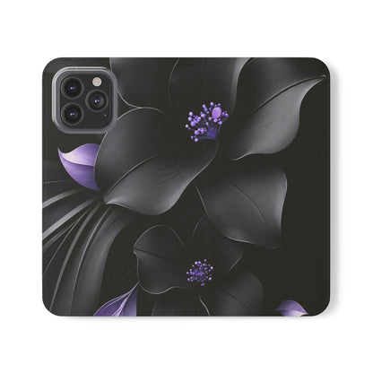 Midnight Lavender™ Flip Case for iPhone | Premium Vegan Leather Wallet Case