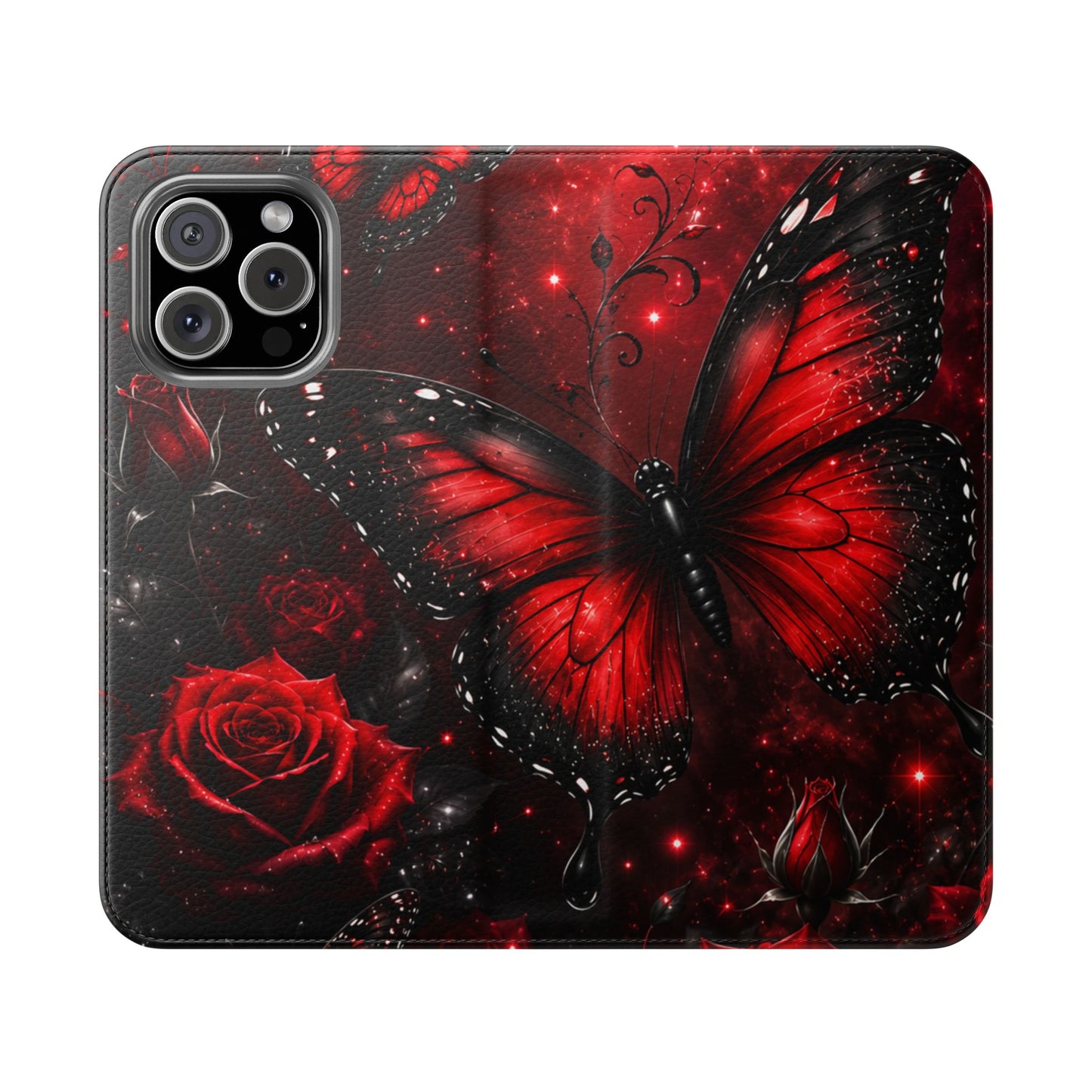 Étui portefeuille à rabat Crimson Metamorphosis™ pour iPhone